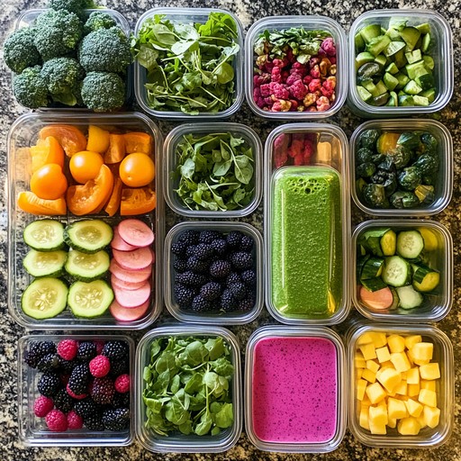 Assortment of fresh nutritious foods